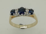 9CT Sapphire & Diamond Ring L2169DS-9235