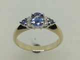 9ct Ceylon Sapphire & Diamond Ring L17689DC-9238