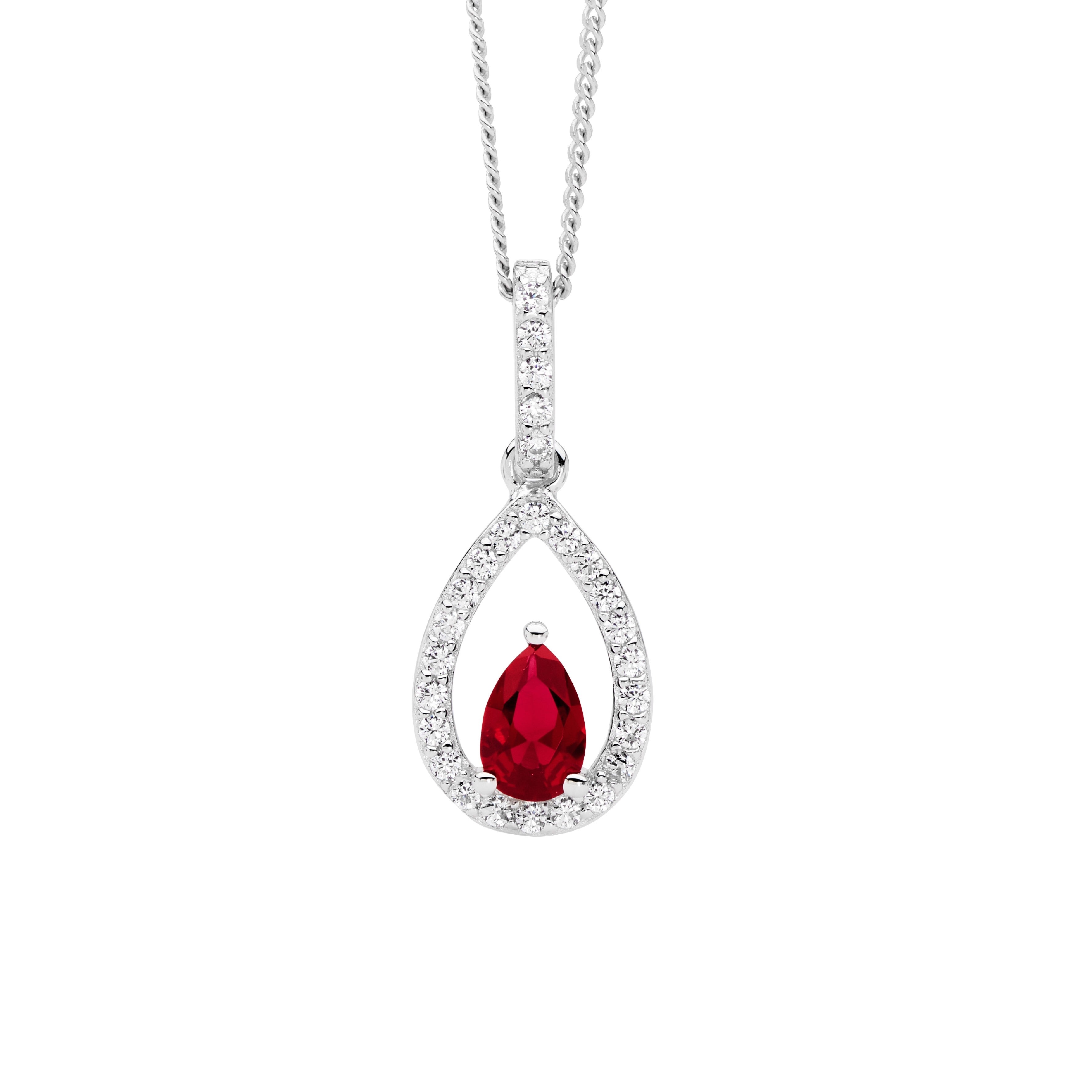 Ellani Silver Pendant P890RD