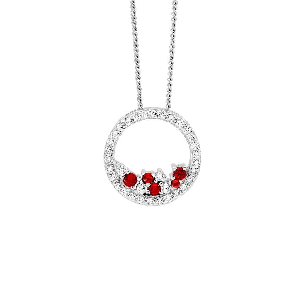 Ellani Silver Pendant P868RD