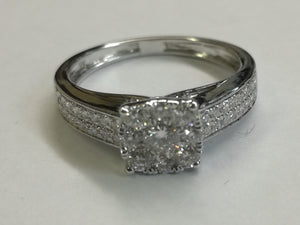 9WG Diamond Ring HKJRB468