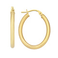 9ct Oval Plain Hoop Earing 5ER0321
