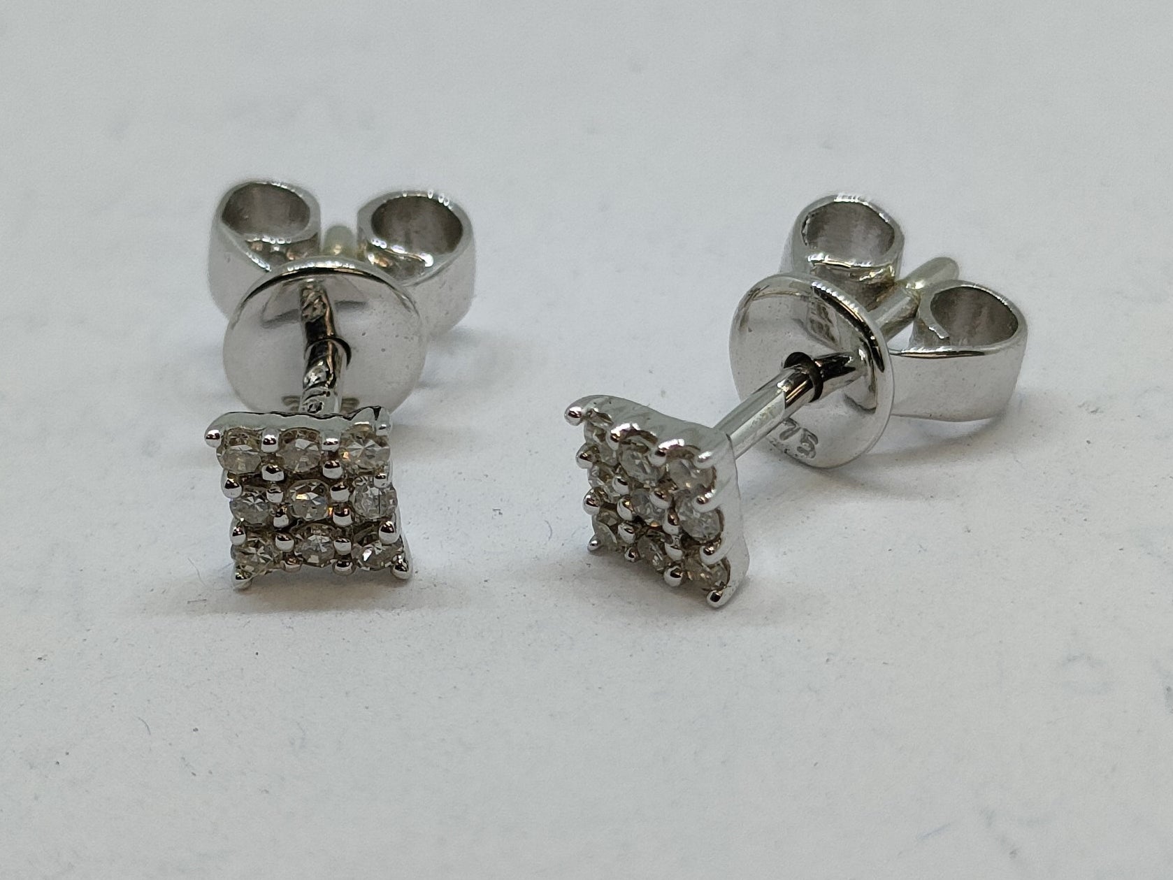 Diamond Square Cluster Studs 0.10ct tdw ER004W9D