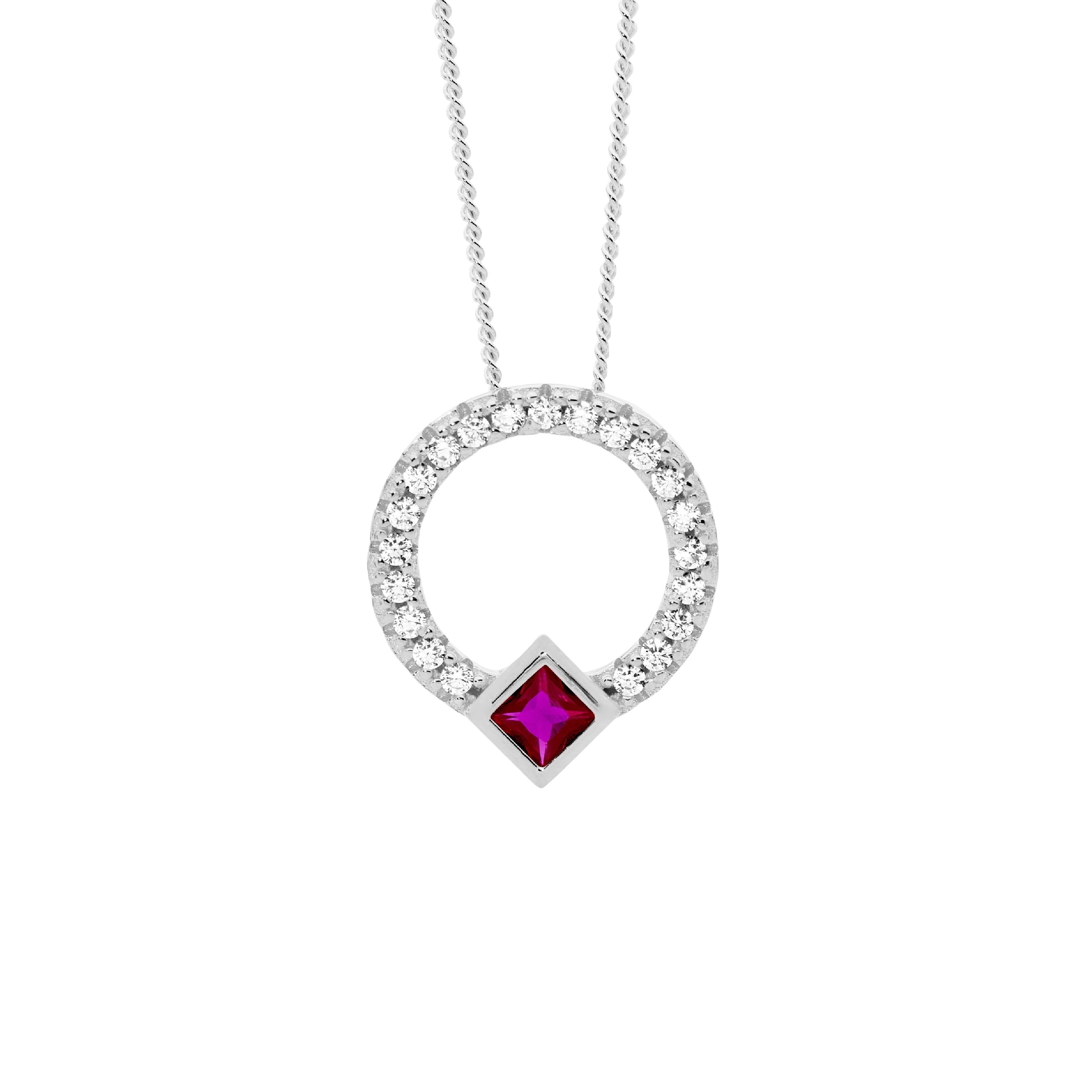 Ellani Silver Pendant P877RD