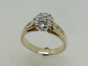 9ct Diamond Cluster Ring 9776