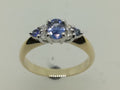 9ct Ceylon Sapphire & Diamond Ring L17689DC-9238