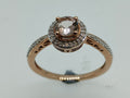 Morganite & Dia Cluster Ring 0.12ct tdw RJ017P9MGD