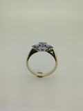 9ct Ceylon Sapphire & Diamond Ring L17689DC-9238