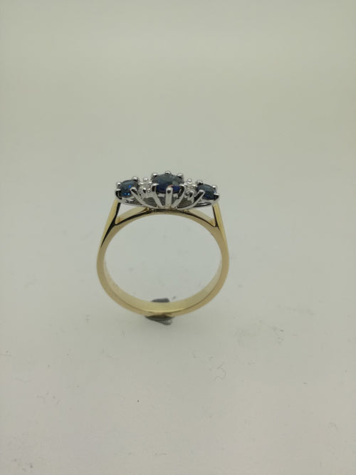 9CT Sapphire & Diamond Ring L2169DS-9235