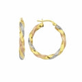 9ct Tri-Coloured Hoop Earing 5ER0376