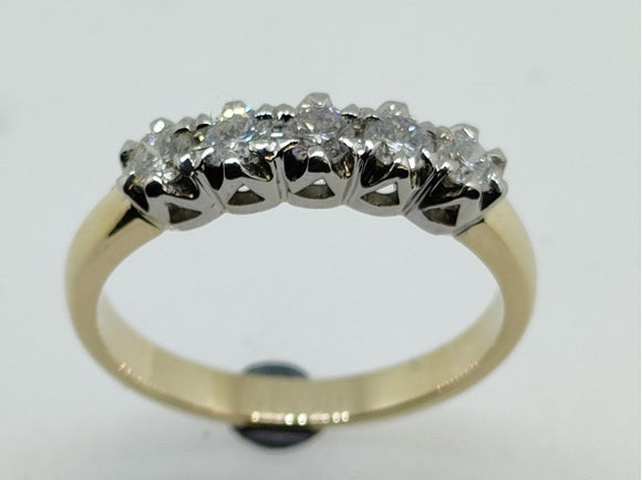 9CT 5 Stone Diamond Ring L12529D